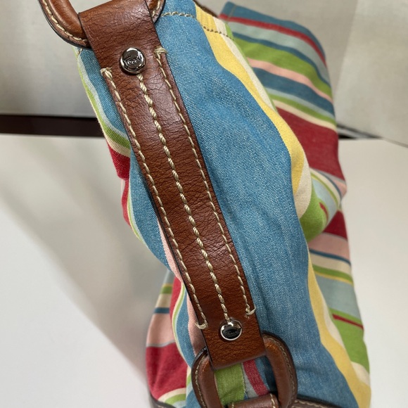 Fossil Shoulder Canvas Striped Material Boho Style ZB2267. - Picture 15 of 16